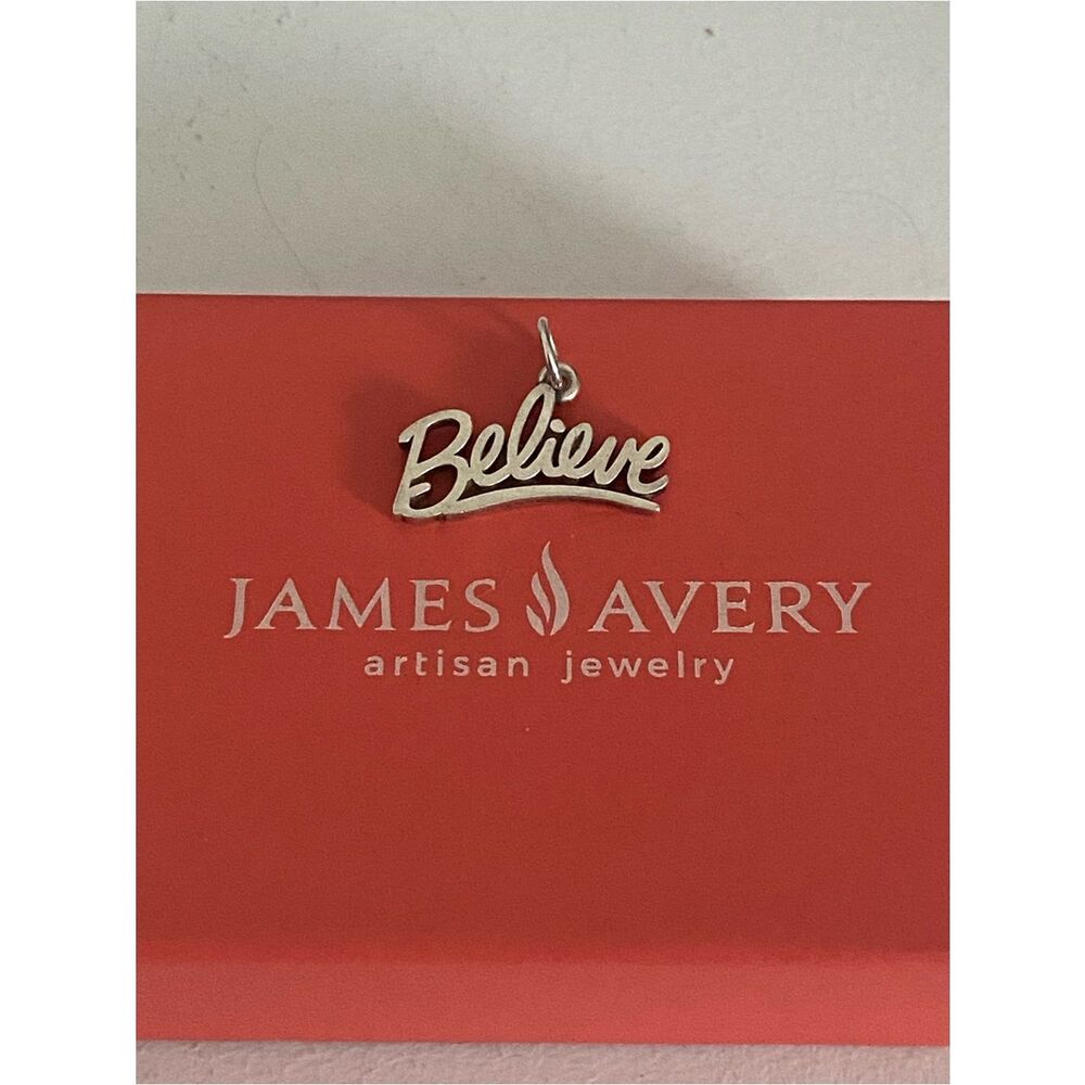 James Avery Retired Believe Script Charm